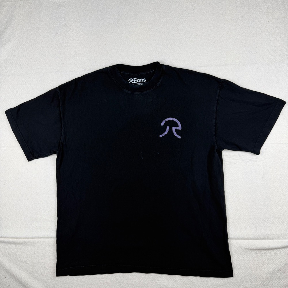 Reons Graphic T-Shirt Mens XL Black Short Sleeve Streetwear Made in USA Cotton